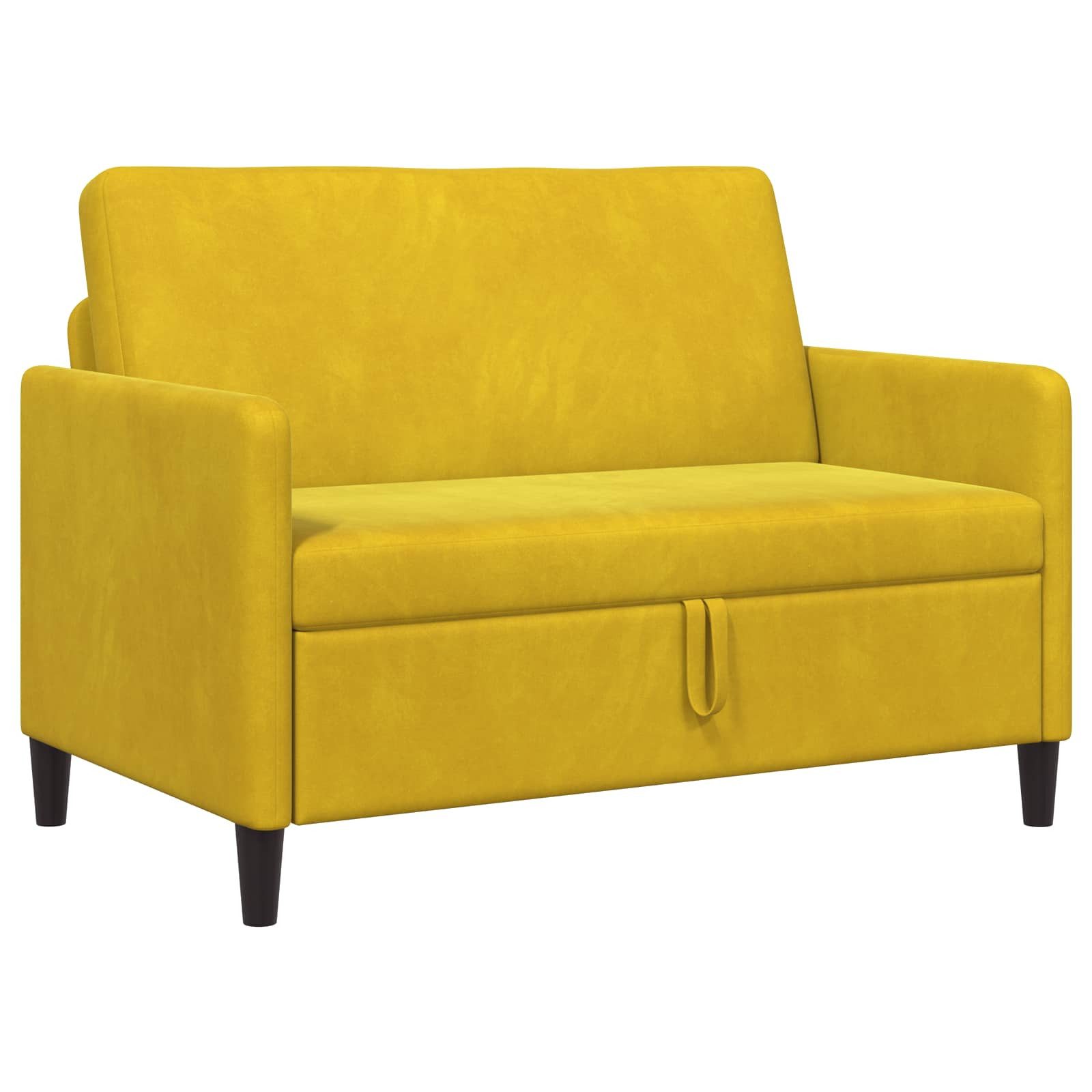Sofa Sofa mit Stauraum Gelb 122 x 78 x 87 cm Polyester