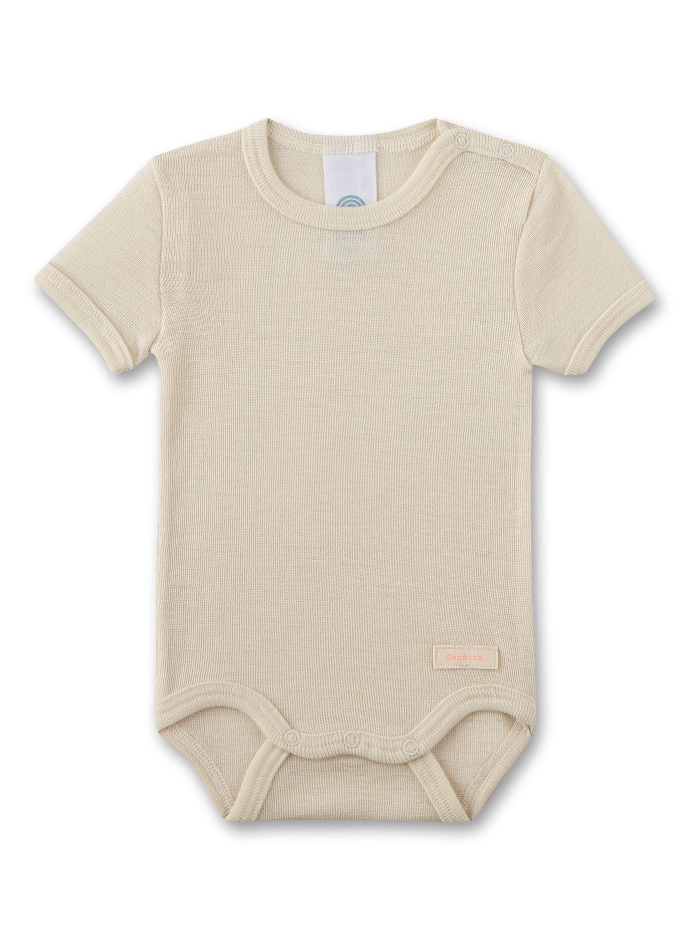 Sanetta Kurzarmbody Wool Silk