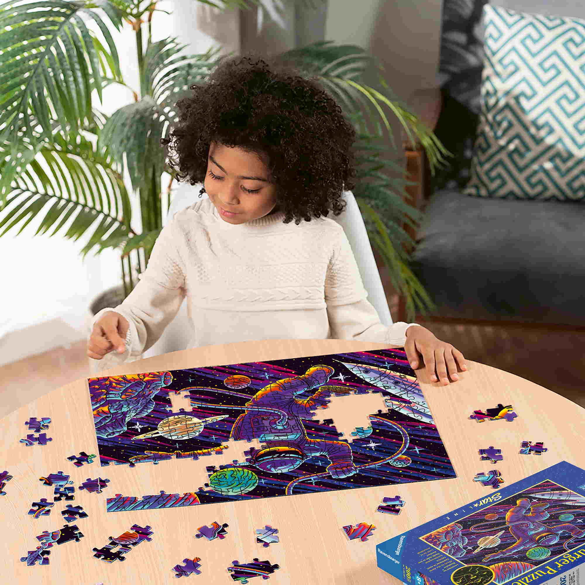 Ravensburger Puzzle 200 Teile Kinder Puzzle XXL Ausflug ins All 12004266, Puzzleteile