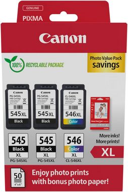 Canon PG-545XLx2/CL-546X Photo Value Pack Tintenpatrone (Packung, 3-tlg)