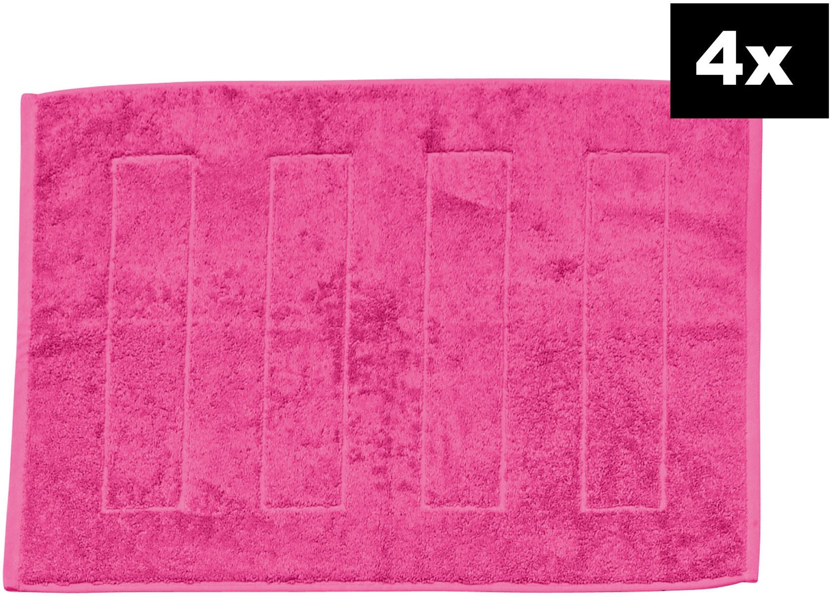 done.® Badematte DAILY UNI 4er-Set, Höhe 5 mm, fußbodenheizungsgeeignet, Baumwolle, rechteckig, Badvorleger aus 100% Baumwolle