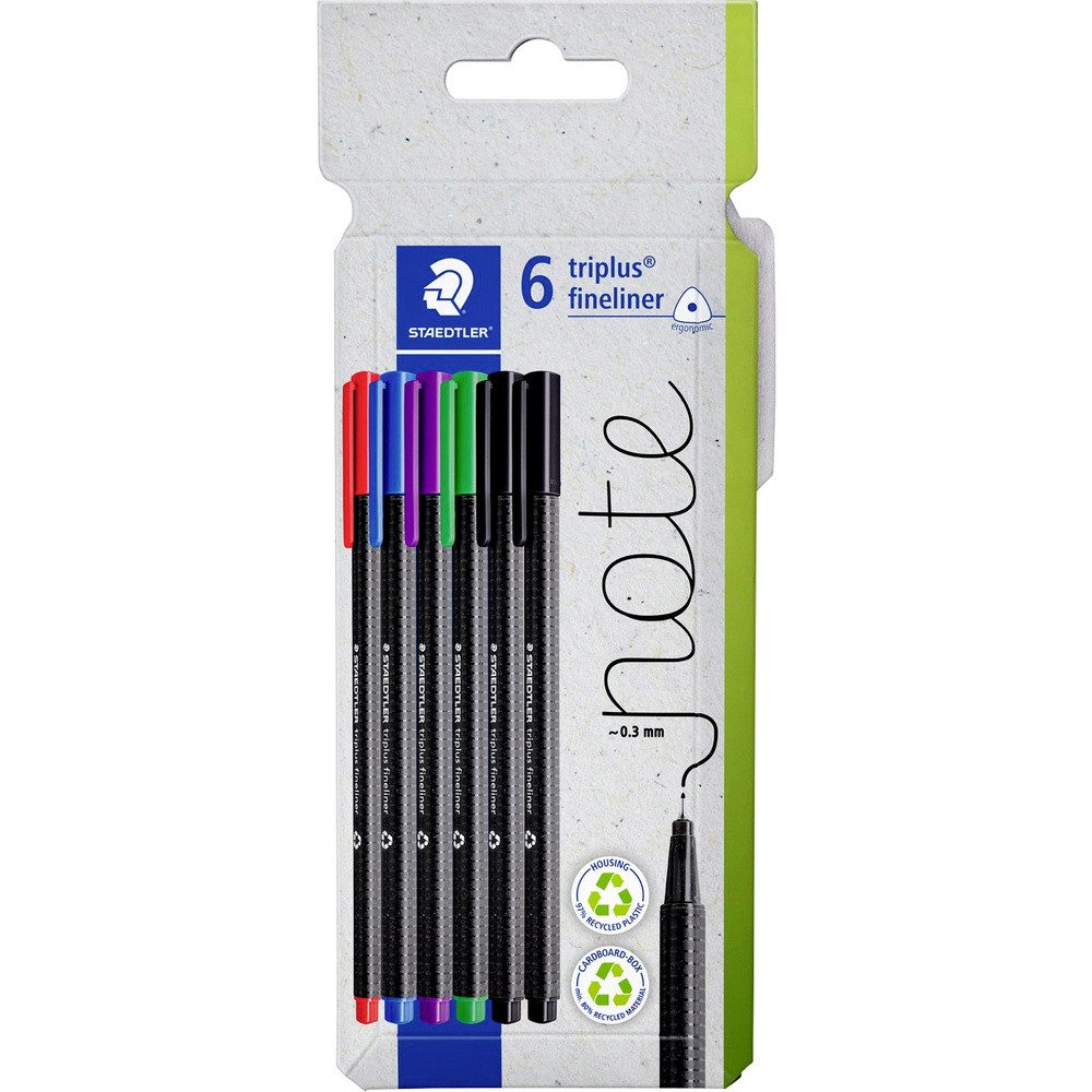 STAEDTLER Fineliner Staedtler triplus 334 C6 Fineliner 6 St.