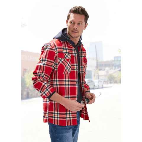 H.I.S Karohemd Flanellhemd, Overshirt mit aufgesetzten Taschen, angenehme weiche Flanellqualität