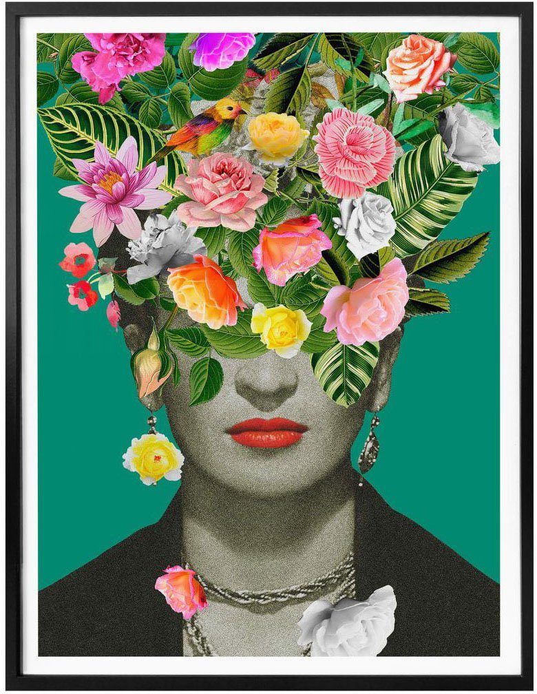 (1 Floral Poster Frida Schriftzug St) Studio, Wall-Art
