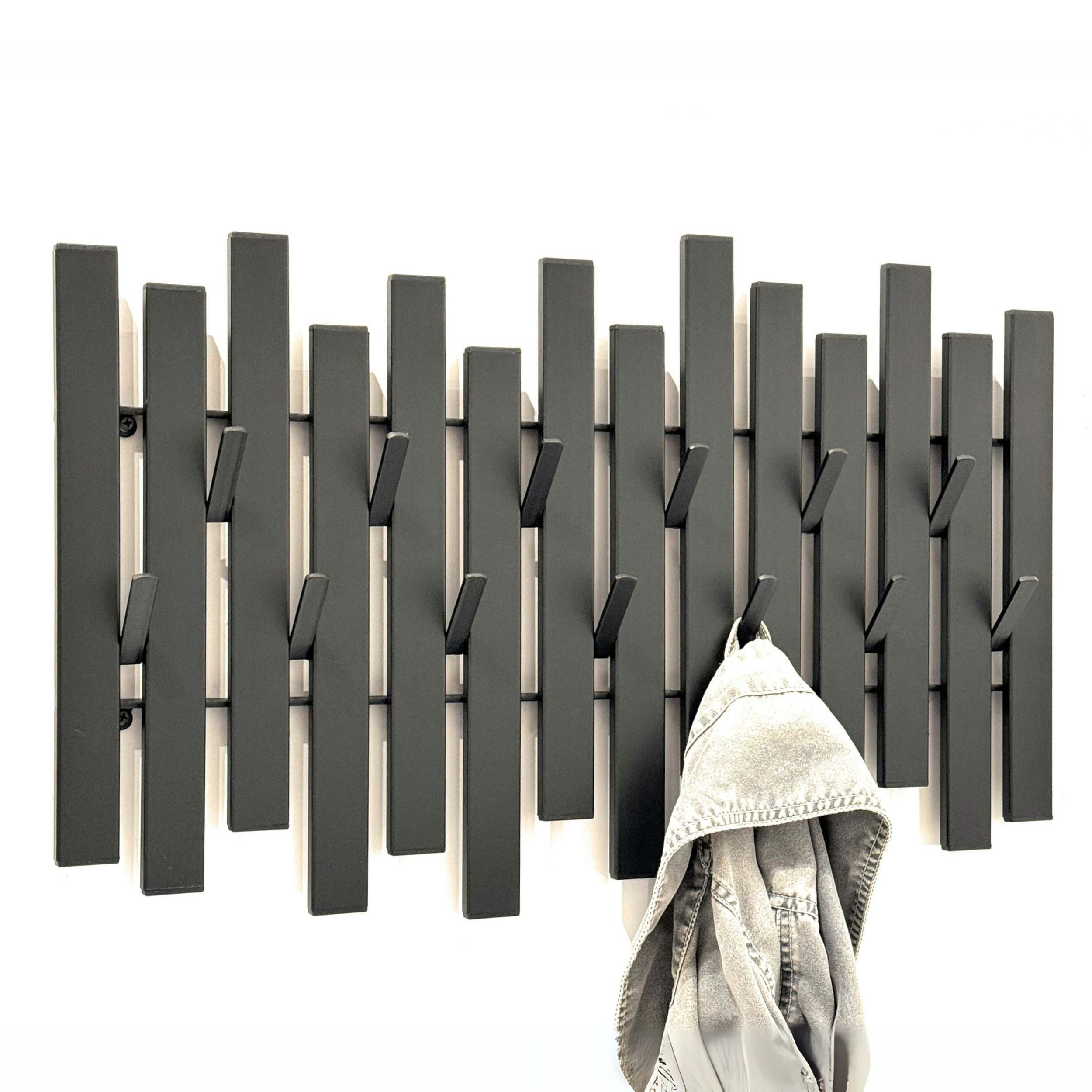 DanDiBo Wandgarderobe Schwarz Metall Modern 96637 günstig online kaufen