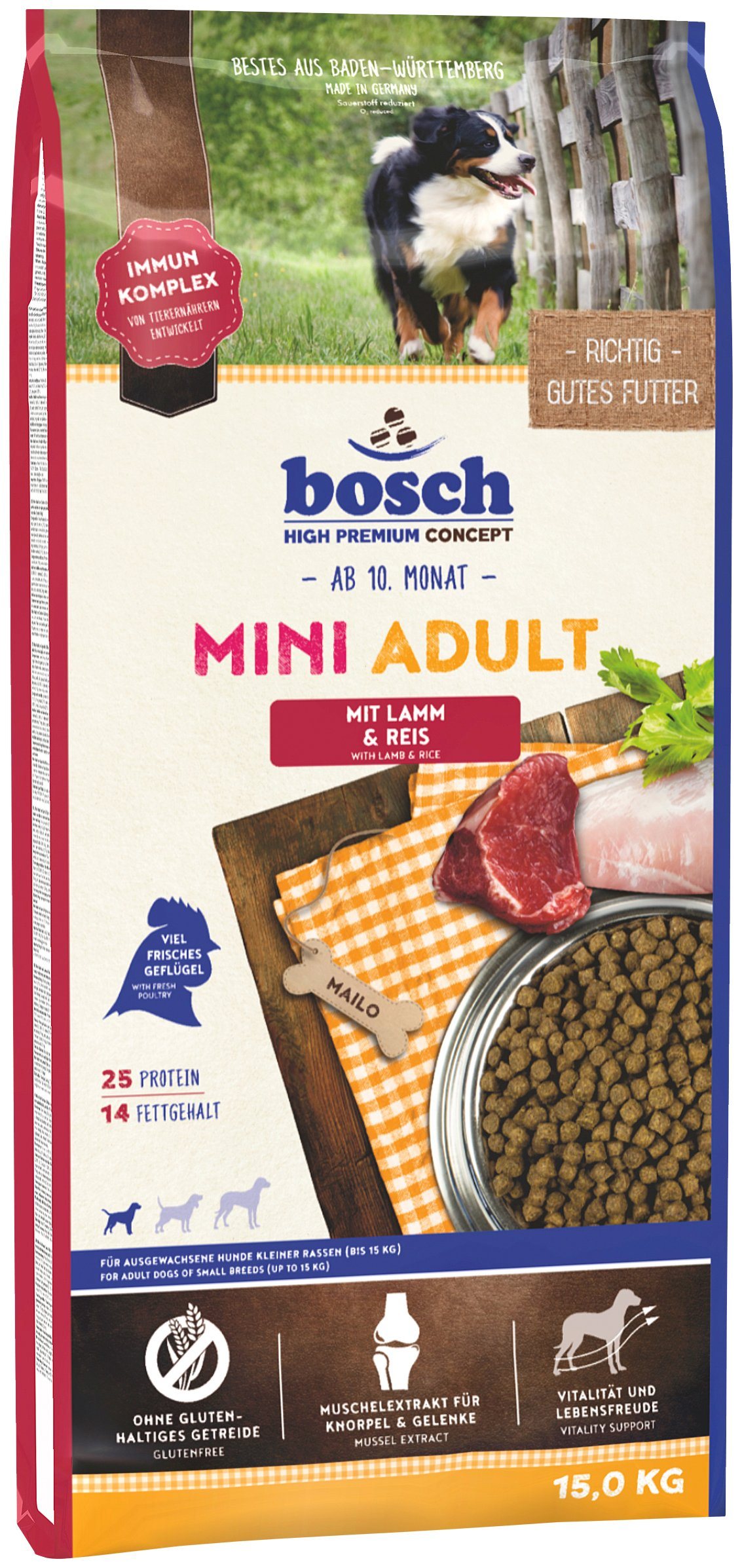 Hundetrockenfutter »Mini Adult Lamm & Reis«, 15 kg Hundetrockenfutter »Mini Adult Lamm & Reis«, 15 kg