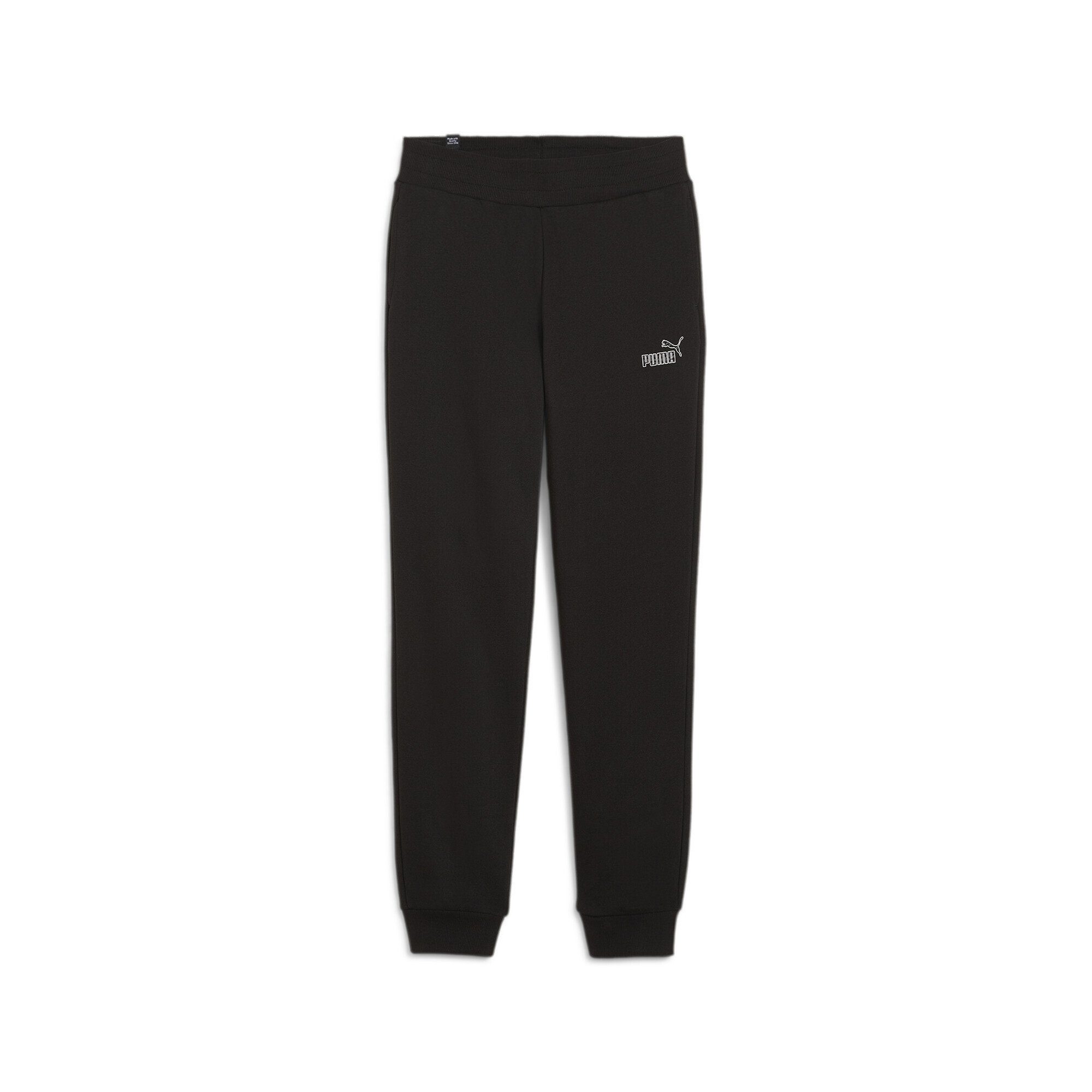 PUMA Sporthose ESS+ Black ANIMAL Mädchen Jogginghose