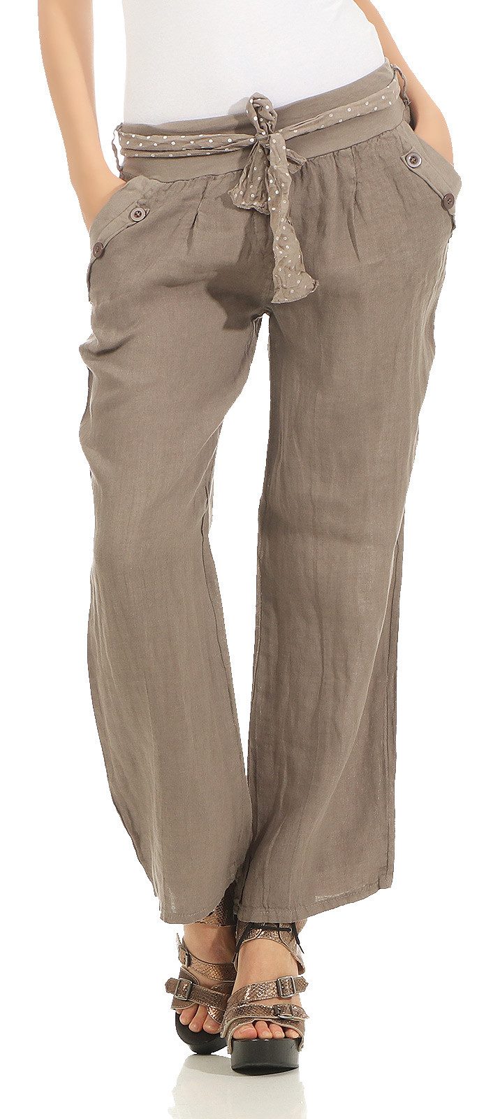 Mississhop Leinenhose Damen 100 % Leinen günstig online kaufen