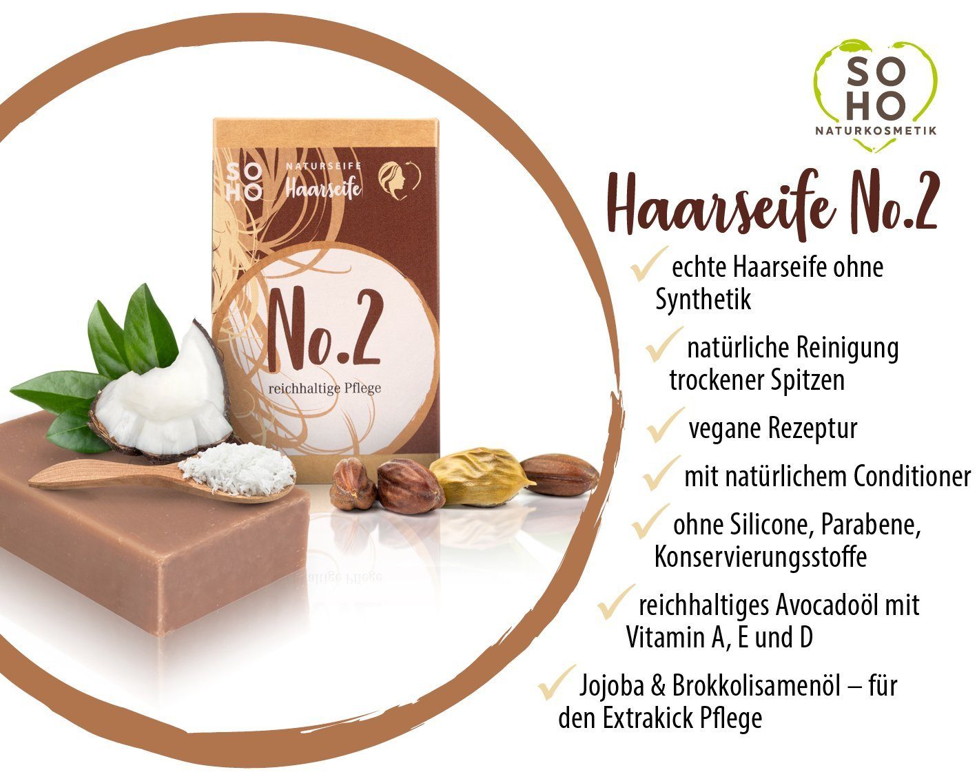 3-tlg. Haarseife, Feste Manufaktur, Haarseifen aus bayrischer Naturkosmetik exklusive SOHO 3 Seifen-Set