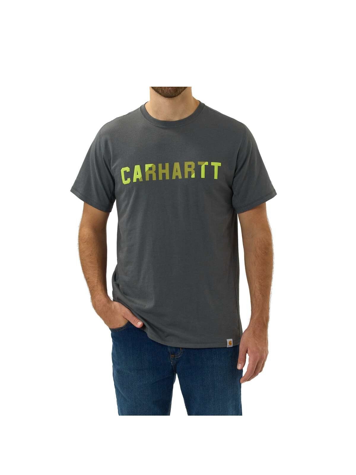 Carhartt T-Shirt Carhartt Logo Grau heather T-Shirt carbon