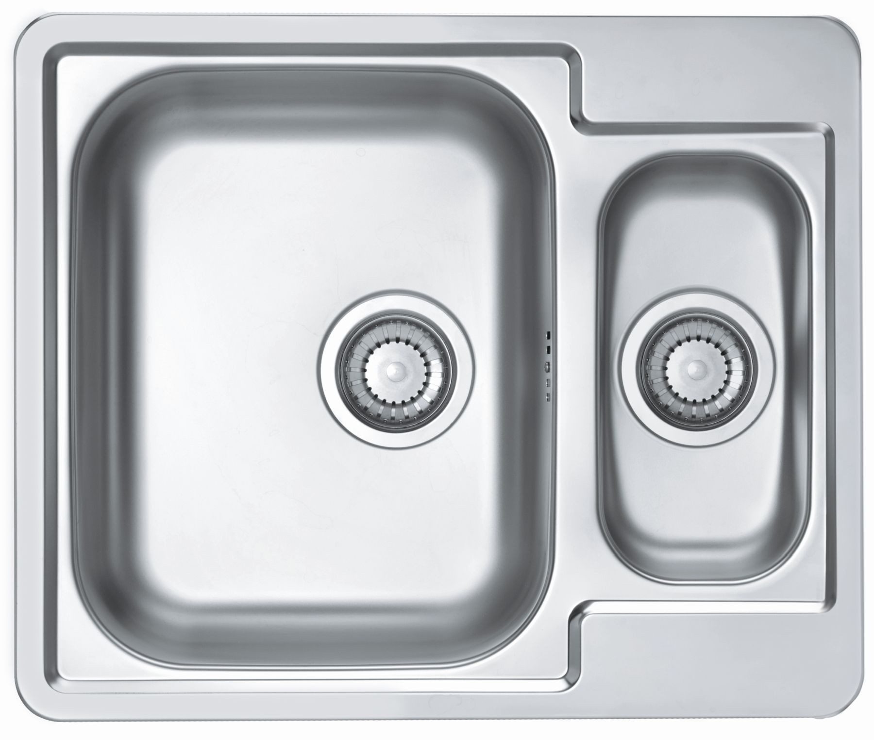 Alveus Küchenspüle Küchenspüle 61,5x50cm Edelstahl Einbauspüle Line 50 Schrank ab 60 cm, Rechteckig, 50/61,5 cm, (1 St)