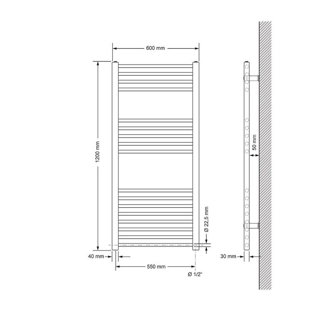 LuxeBath Badheizkörper Design Heizkörper Handtuchtrockner Badezimmer günstig online kaufen