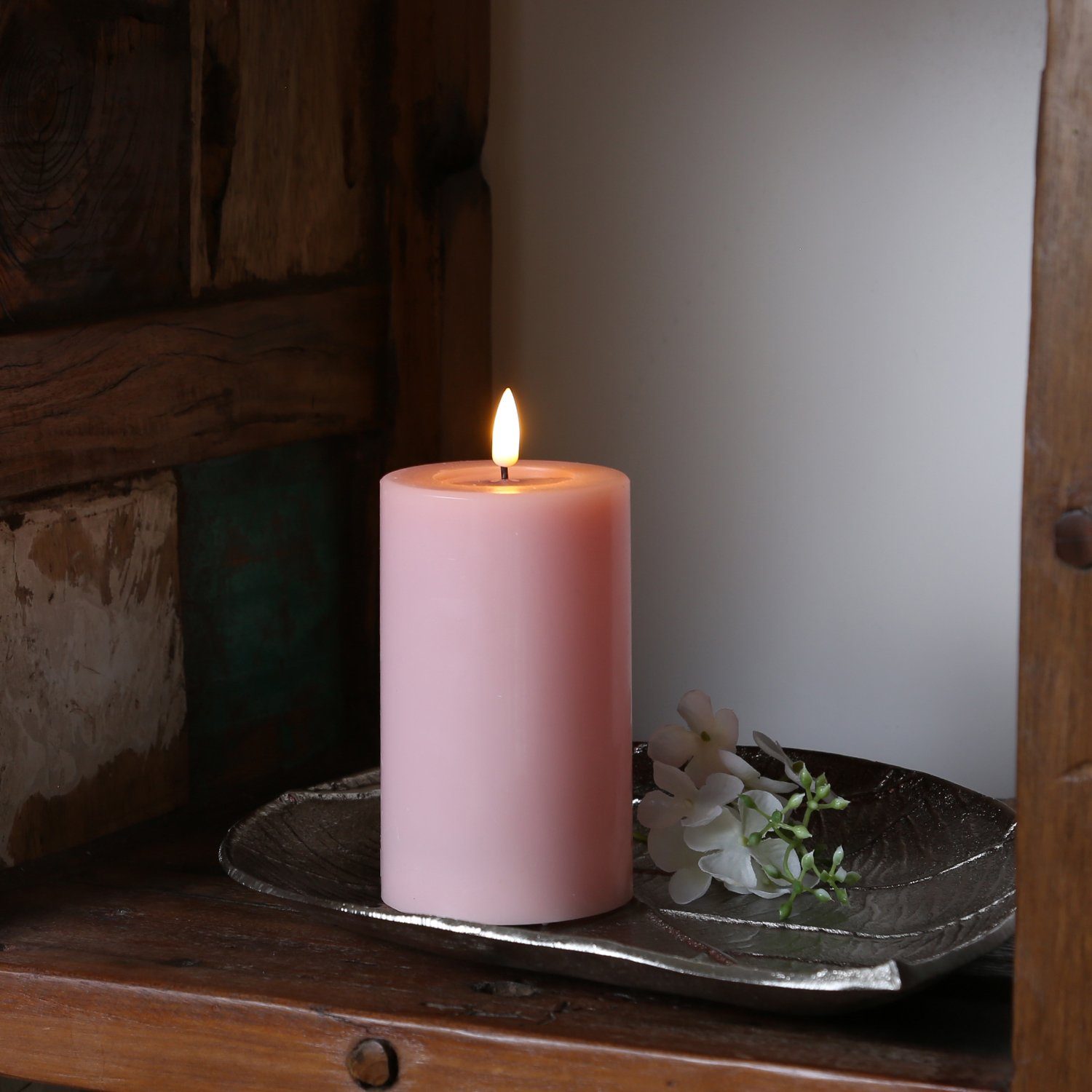 Deluxe Homeart LED-Kerze Mia Deluxe Echtwachs flackernd Wachsspiegel H: 12, günstig online kaufen