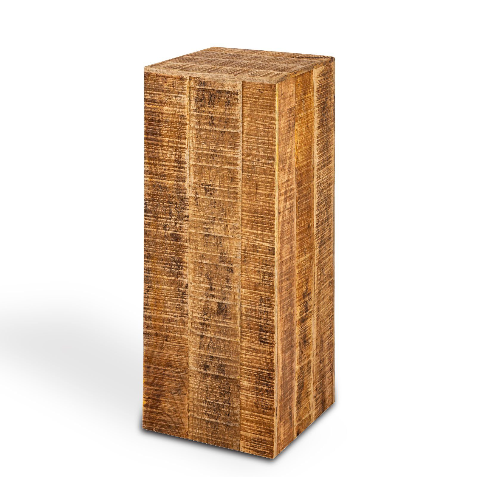 Casamia Blumenhocker Blumensäule 27x27 H50 o. 73cm Blumen Hocker Holz Pflanzenständer Beist