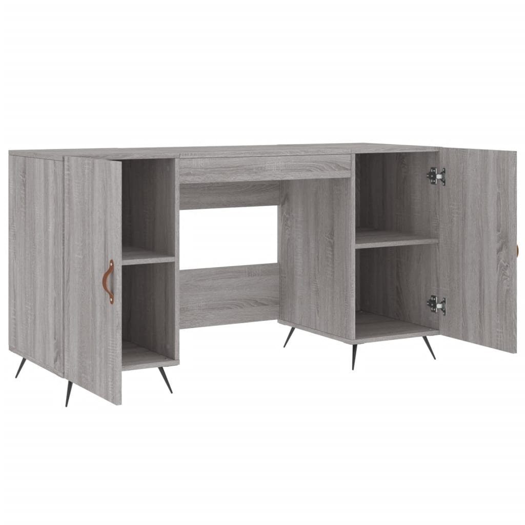 cm furnicato Schreibtisch Holzwerkstoff 140x50x75 Grau Sonoma