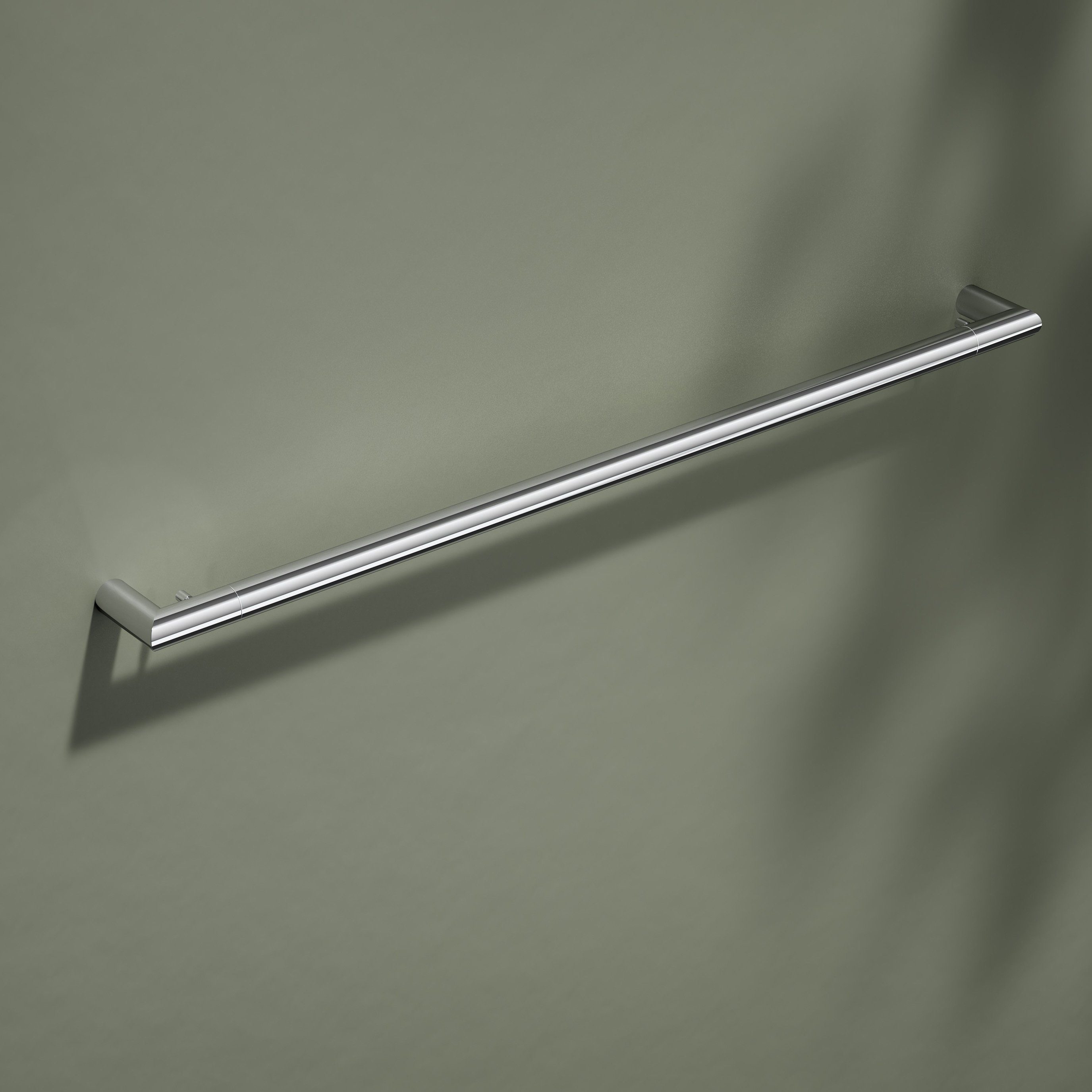 Keuco Handtuchstange REVA, Badetuchhalter aus Metall zum Kleben, Chrom, 80 cm breit, Wandmontage