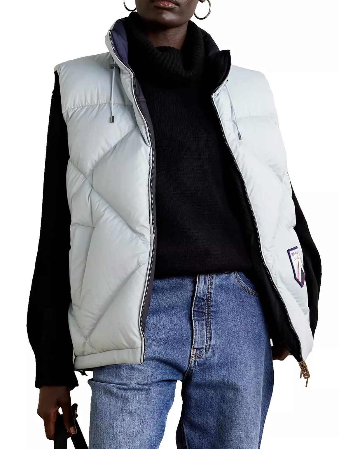 Loro Piana Wendejacke Silas gestepptem Wende-Daunenweste Limited Edition Wendbar in Himmelblau und Navy