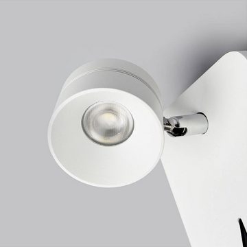 Lucande LED Wandleuchte Vidda, LED-Leuchtmittel fest verbaut, warmweiß, Modern, Metall, weiß, 1 flammig, inkl. Leuchtmittel, Wandstrahler