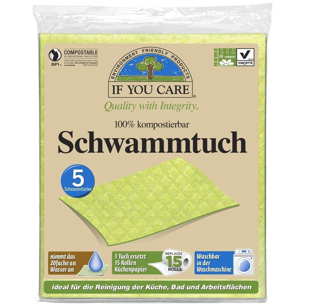 If You Care Spültuch If you care Schwammtücher, (5-tlg)