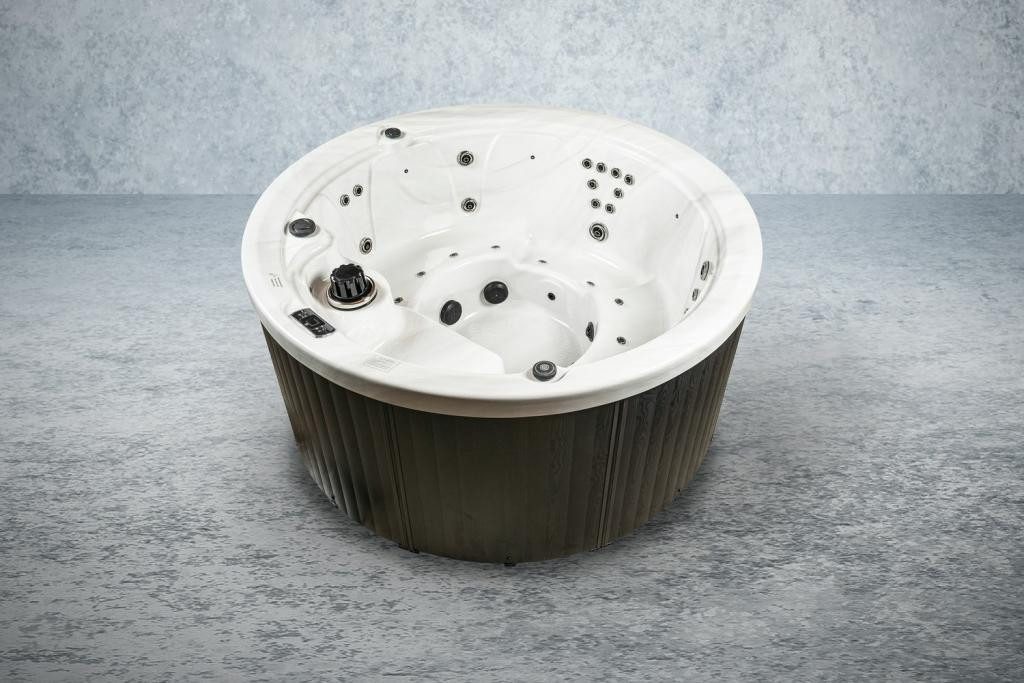 PureHaven Whirlpool 208x208 cm – 4 Personen, Massage & Lichttherapie, Aufstellbecken