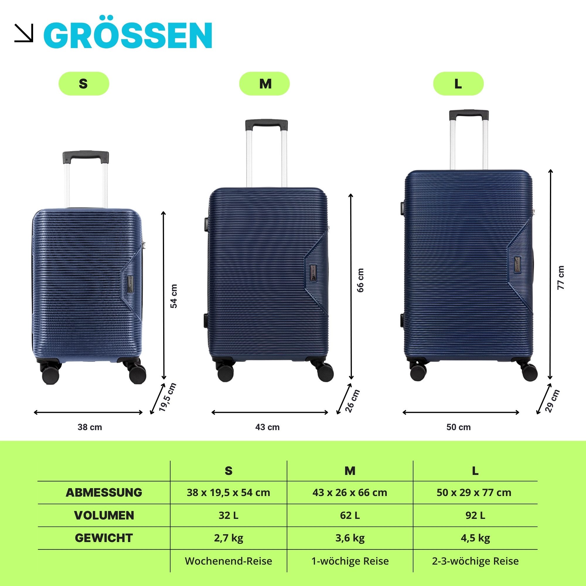 Crosstravel Hartschalen-Trolley Einzelkoffer Tampa S / günstig online kaufen