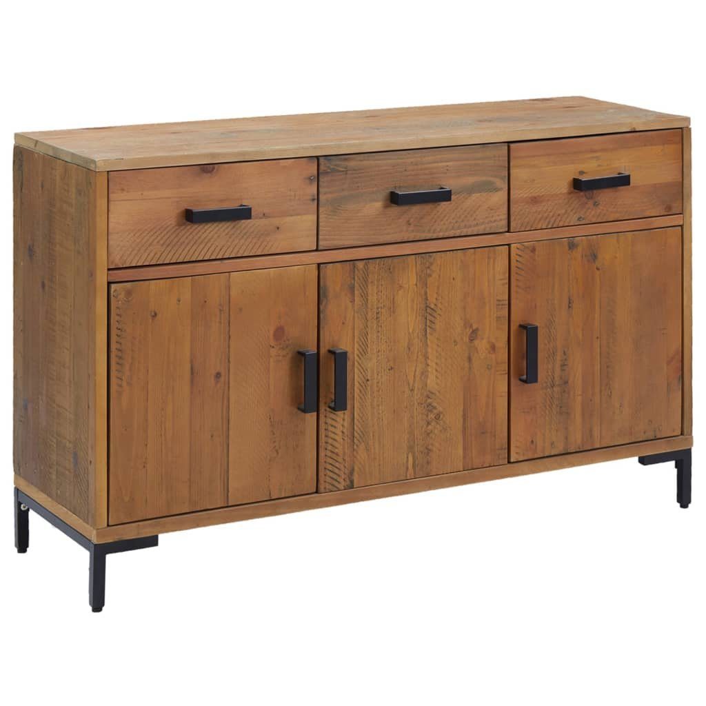 vidaXL Sideboard Sideboard Braun 110x35x70 cm Massivholz Kiefer (1 St)