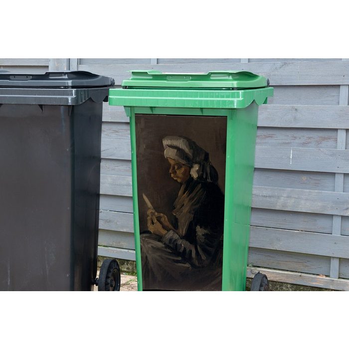 MuchoWow Wandsticker Kartoffelschäler - Vincent van Gogh (1 St) Mülleimer-aufkleber Mülltonne Sticker Container Abfalbehälter
