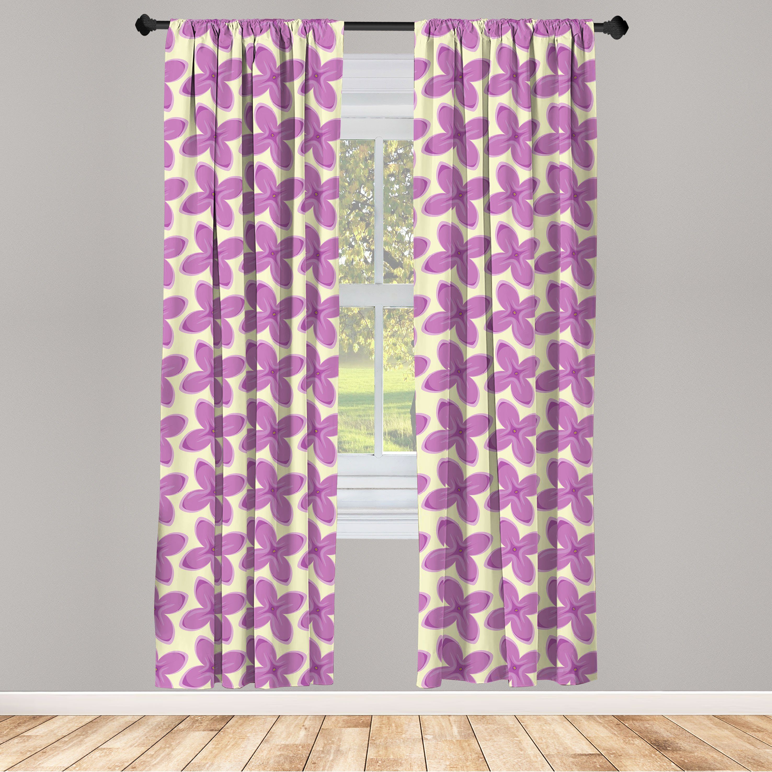 Gardine Dekor, Schlafzimmer Floret Microfaser, für Valentine Knospen Vorhang Wohnzimmer Frische Abakuhaus,