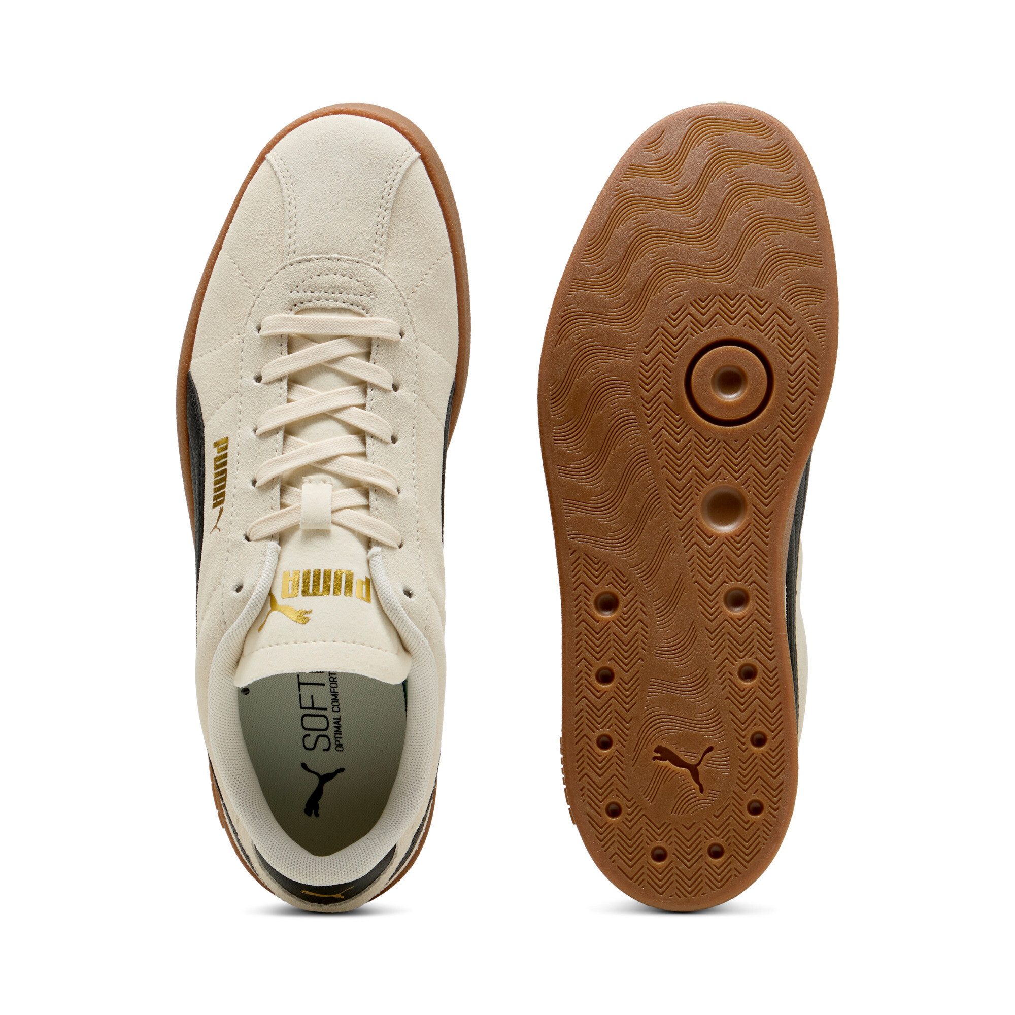 PUMA CLUB II Sneaker aus Leder, mit Schnürverschluss, mit profiliertem Laufsohlenprofil