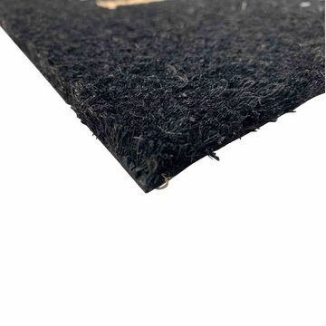 Fußmatte Türzargenmatte Coco Frame 26x75cm schwarz Fußmatte Schmutzfangmatte Fu, Siena Home