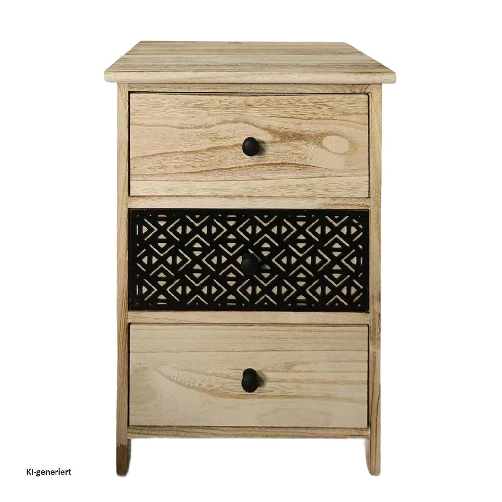 HTI-Living Kommode Kommode Melia 3 Schubladen Dekor Schwarz-Artisaneiche (Stück, 1 St., 1 Kommode)