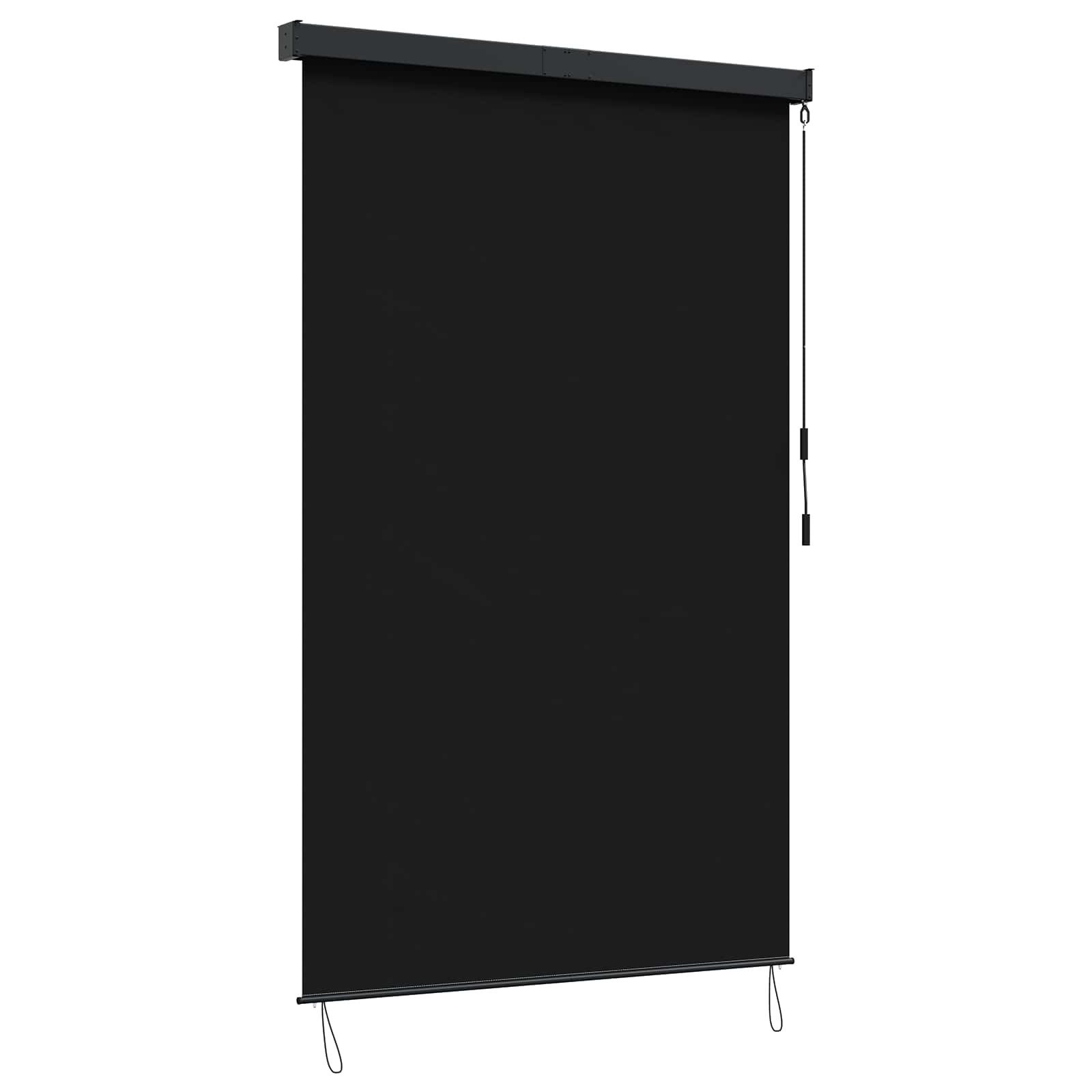 Rollo Rollo Schwarz 60 x 250 cm Stoff und Aluminium, vidaXL