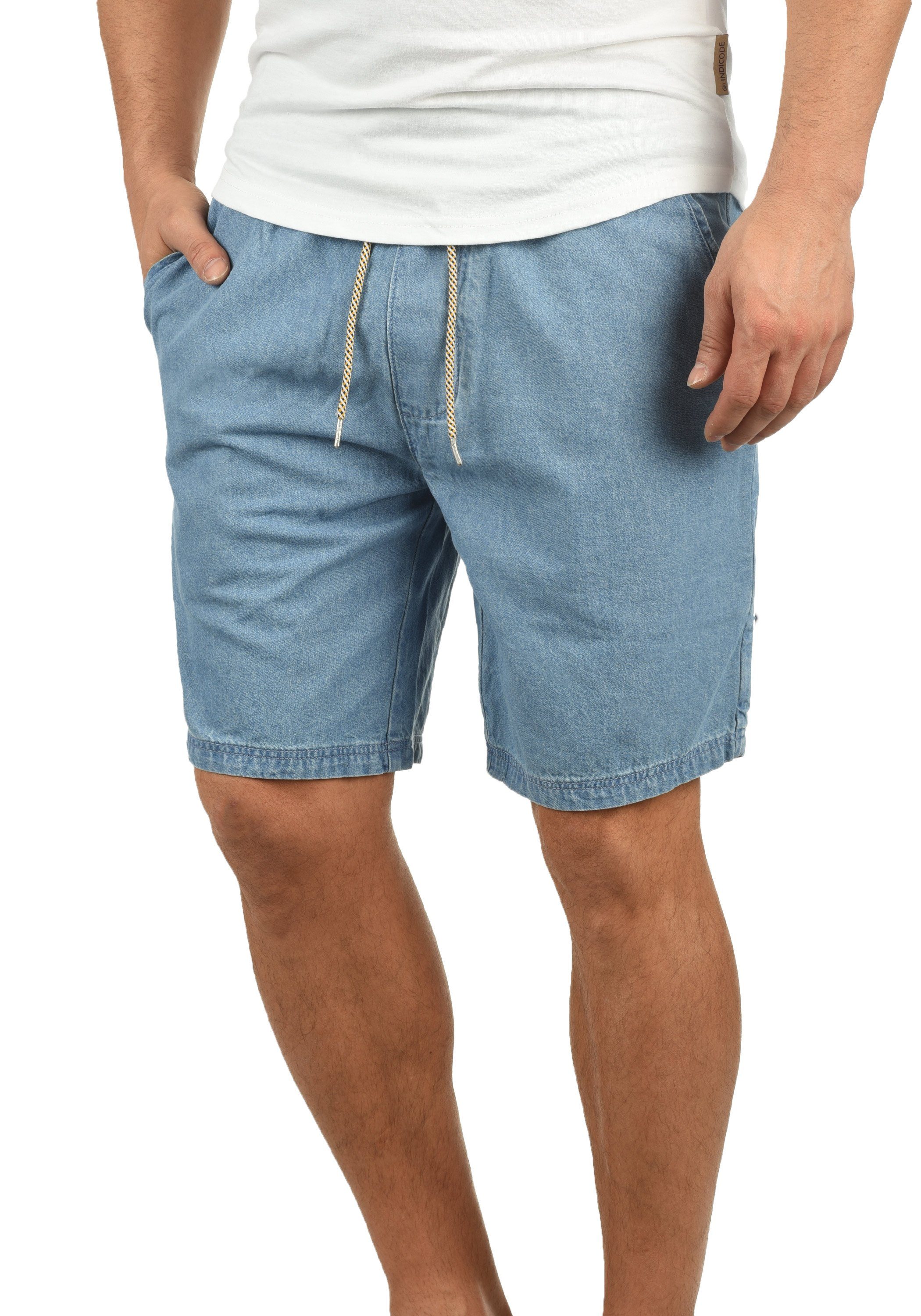 Indicode Shorts IDAberavon kurze Hose mit Kontrastkordeln Mid Indigo (858)