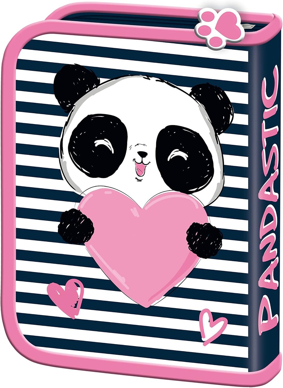 GOLDKIDS Schulranzen Lovely Panda 4er Set Ranzen Tornister (Federmappe Turnbeutel Turnsack, 1-tlg., Aufgabenheft für die Grundschule), Geeignet ab der ersten Klasse
