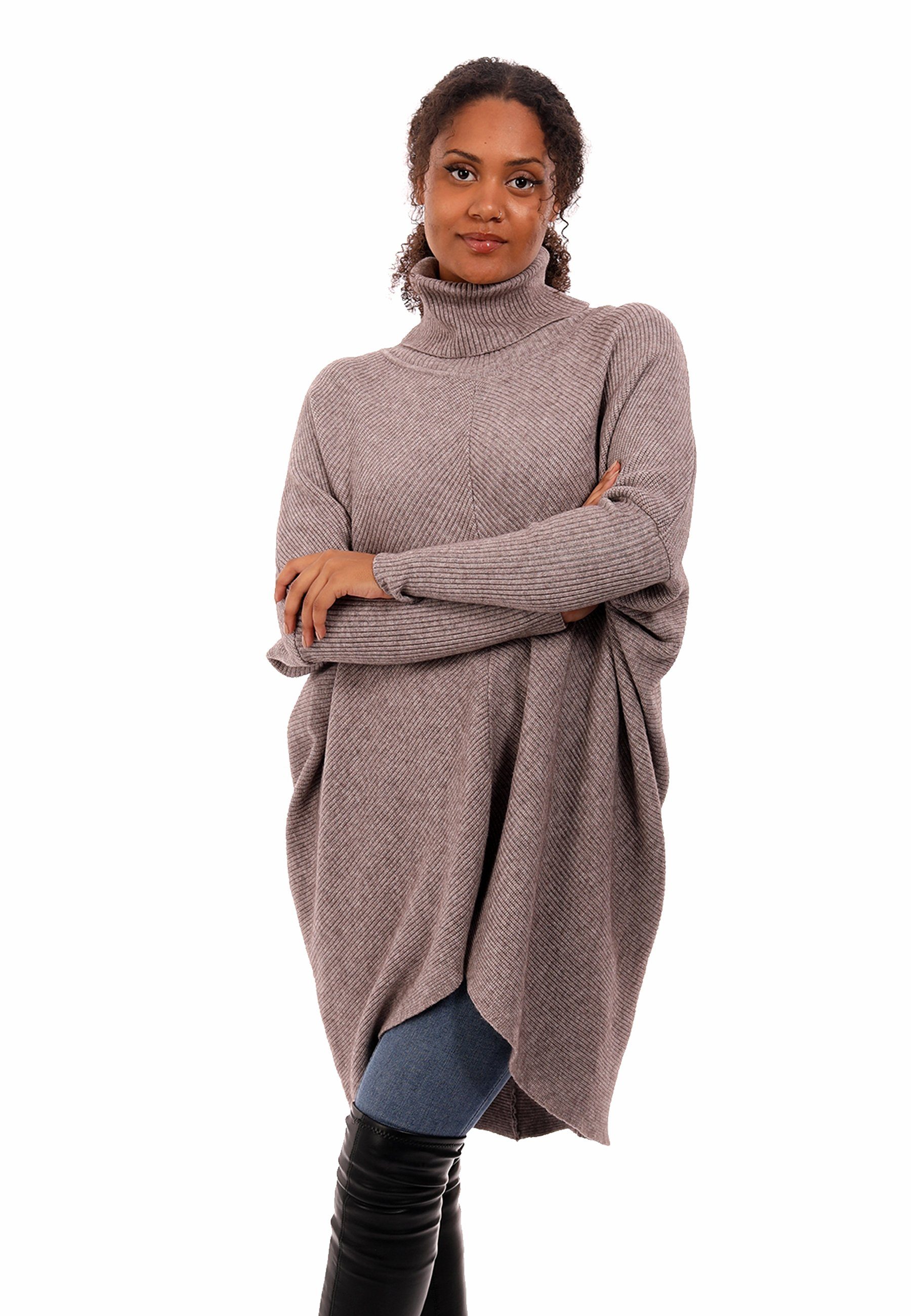 YC Fashion & Style Longpullover Strickpullover günstig online kaufen