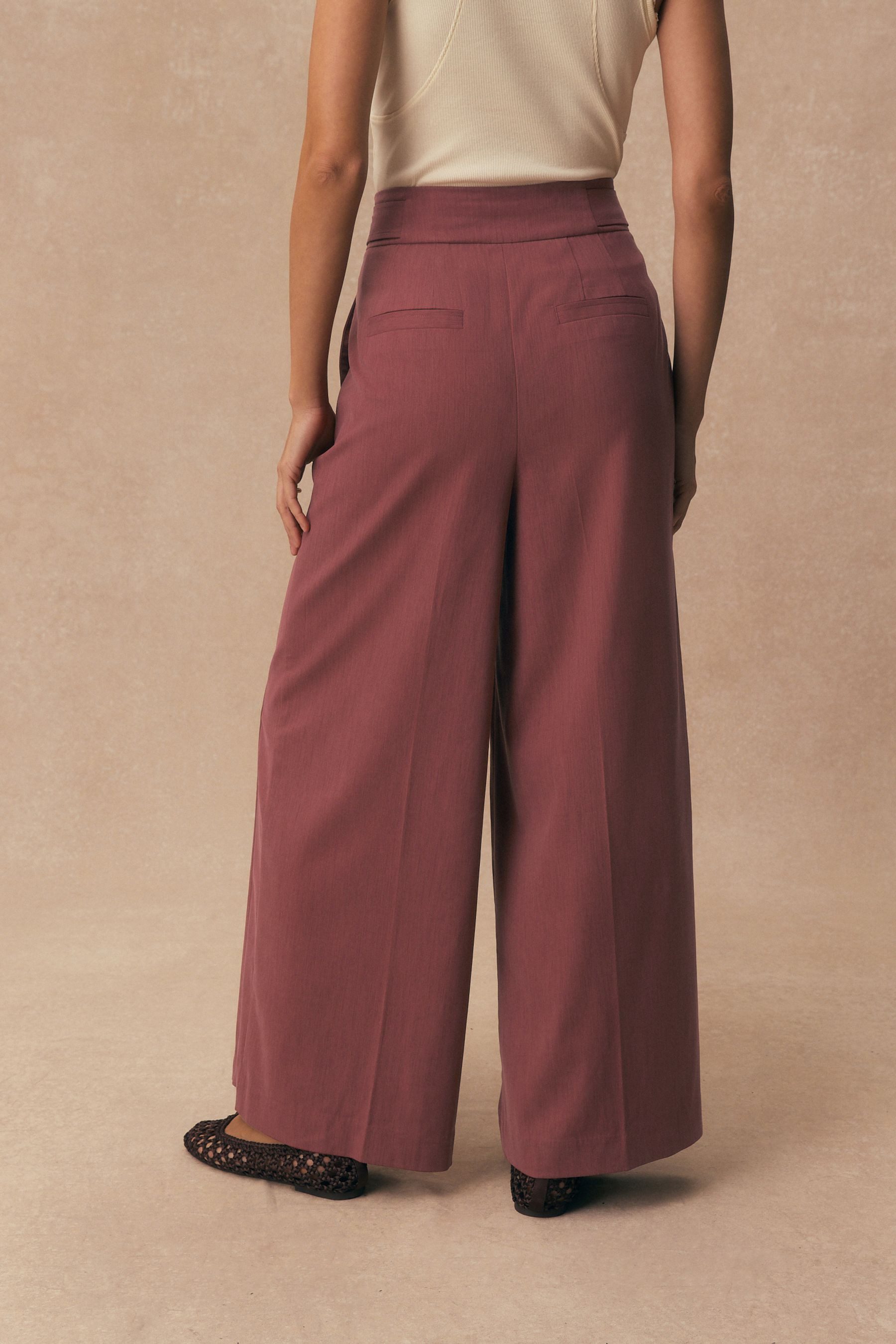 Next Anzughose Weiche Palazzo-Hose (1-tlg)