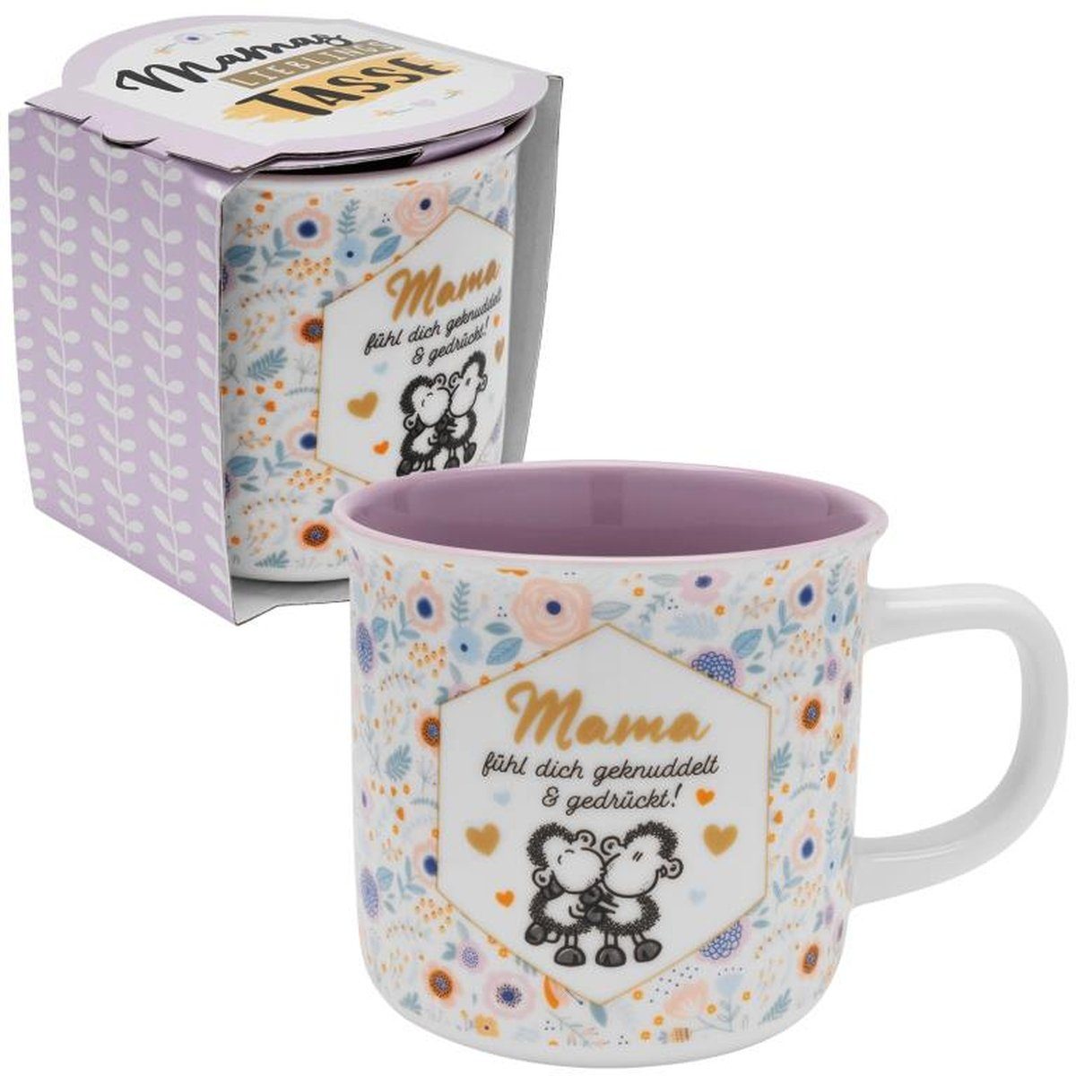 Sheepworld Tasse Mama-Papa-Tasse Kaffetasse Kaffeebecher Teetasse Sheepworld 40cl, Material: Porzellan Gedrückt Mama 47390