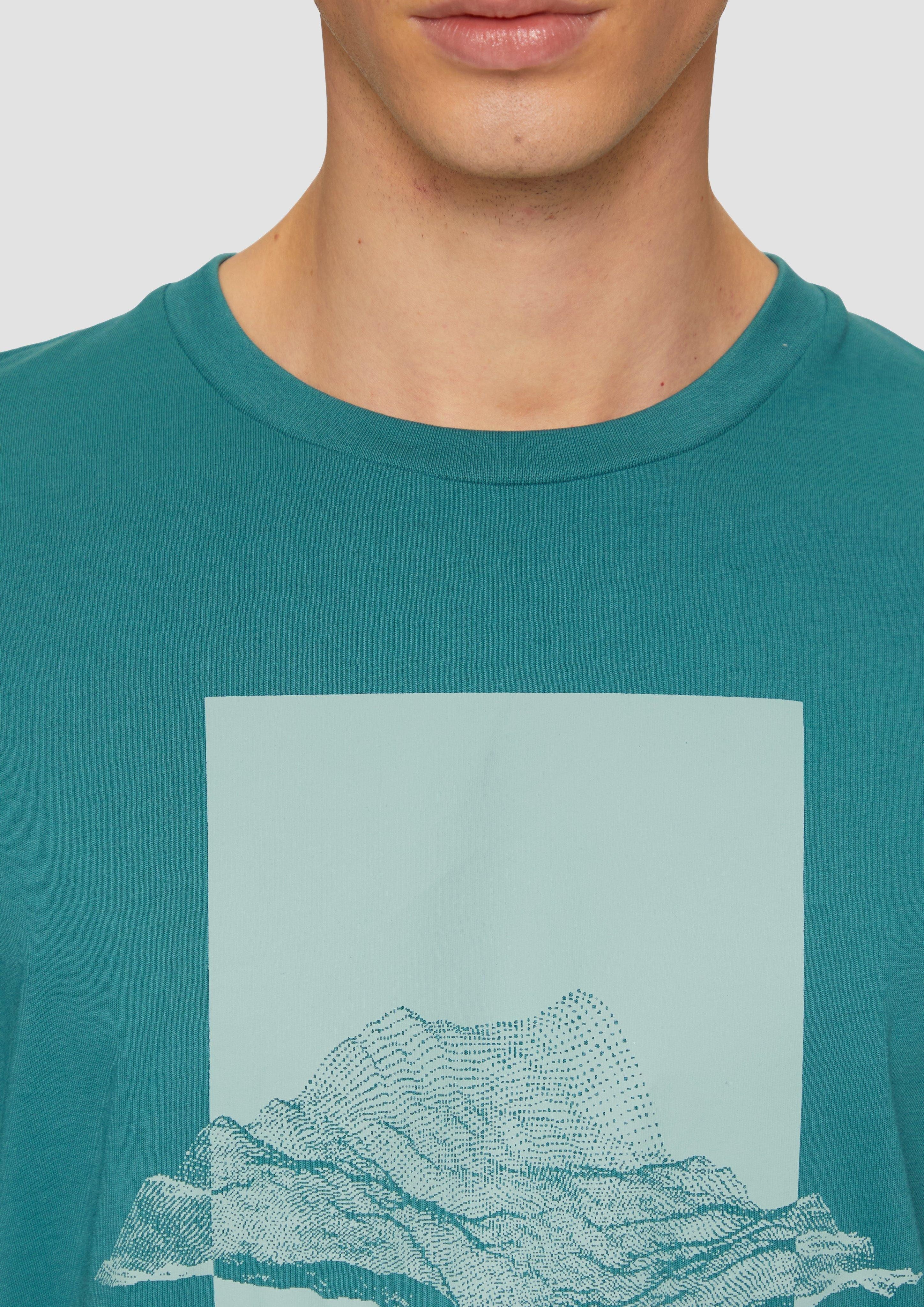 s.Oliver Kurzarmshirt Crew-Neck-Shirt mit Frontprint günstig online kaufen