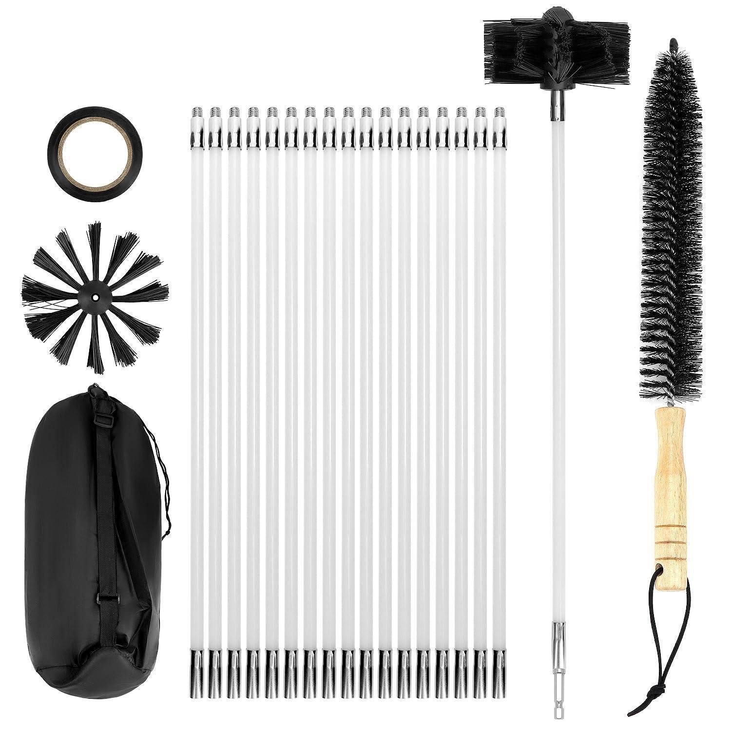 LuxusKollektion Reinigungsbürsten-Set Kaminrohr Reinigungsbürste Set 24tlg, (1-tlg)