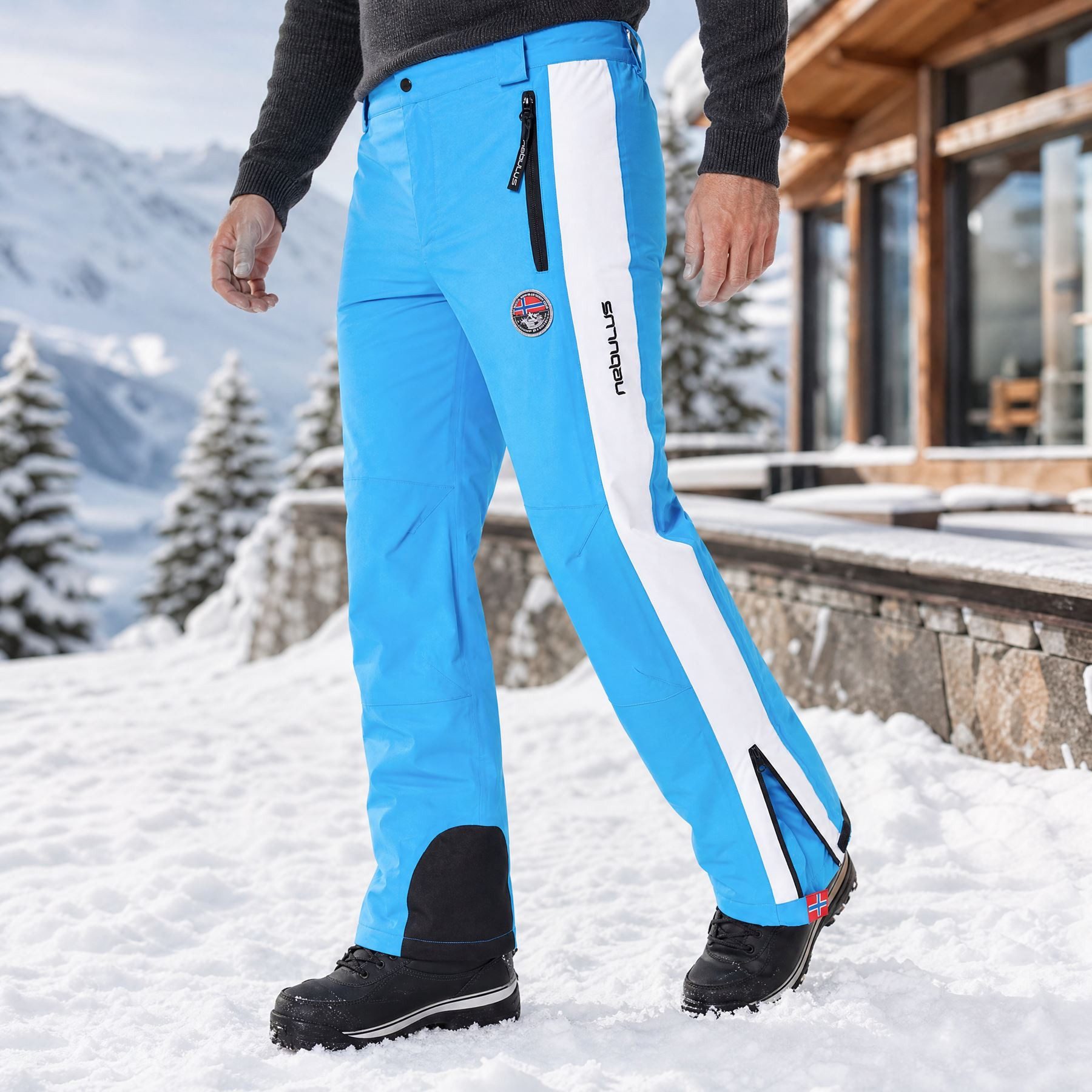 Nebulus Skihose DOWNHILL, Q656 - Herren, blau, L