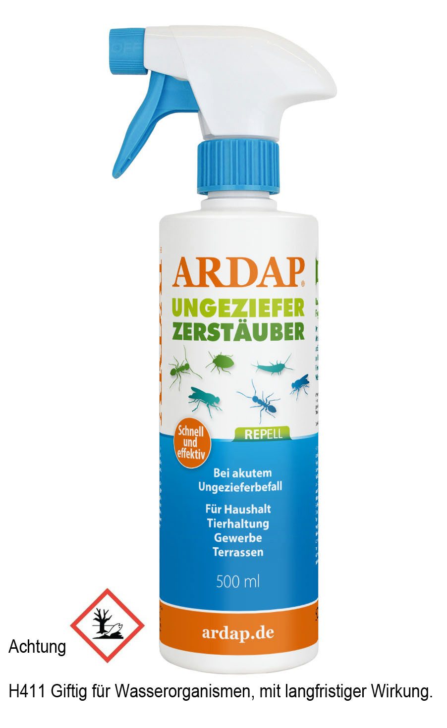 Insektenspray ARDAP Repell Ungeziefer Zerstäuber 500 ml