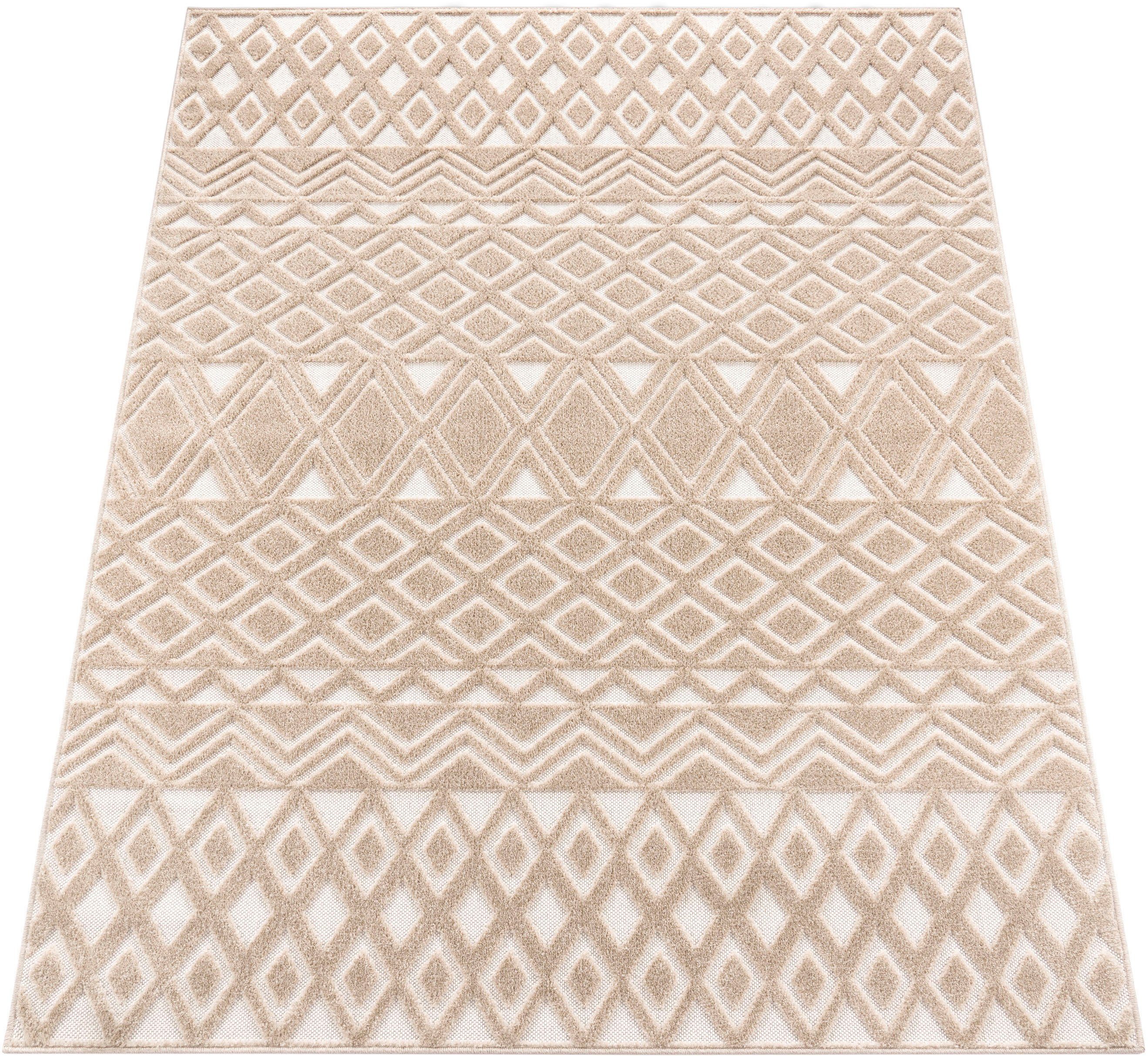 Paco Home Läufer Stilo 867, rechteckig, Höhe: 10 mm, Hoch-Tief Effekt, Raut günstig online kaufen