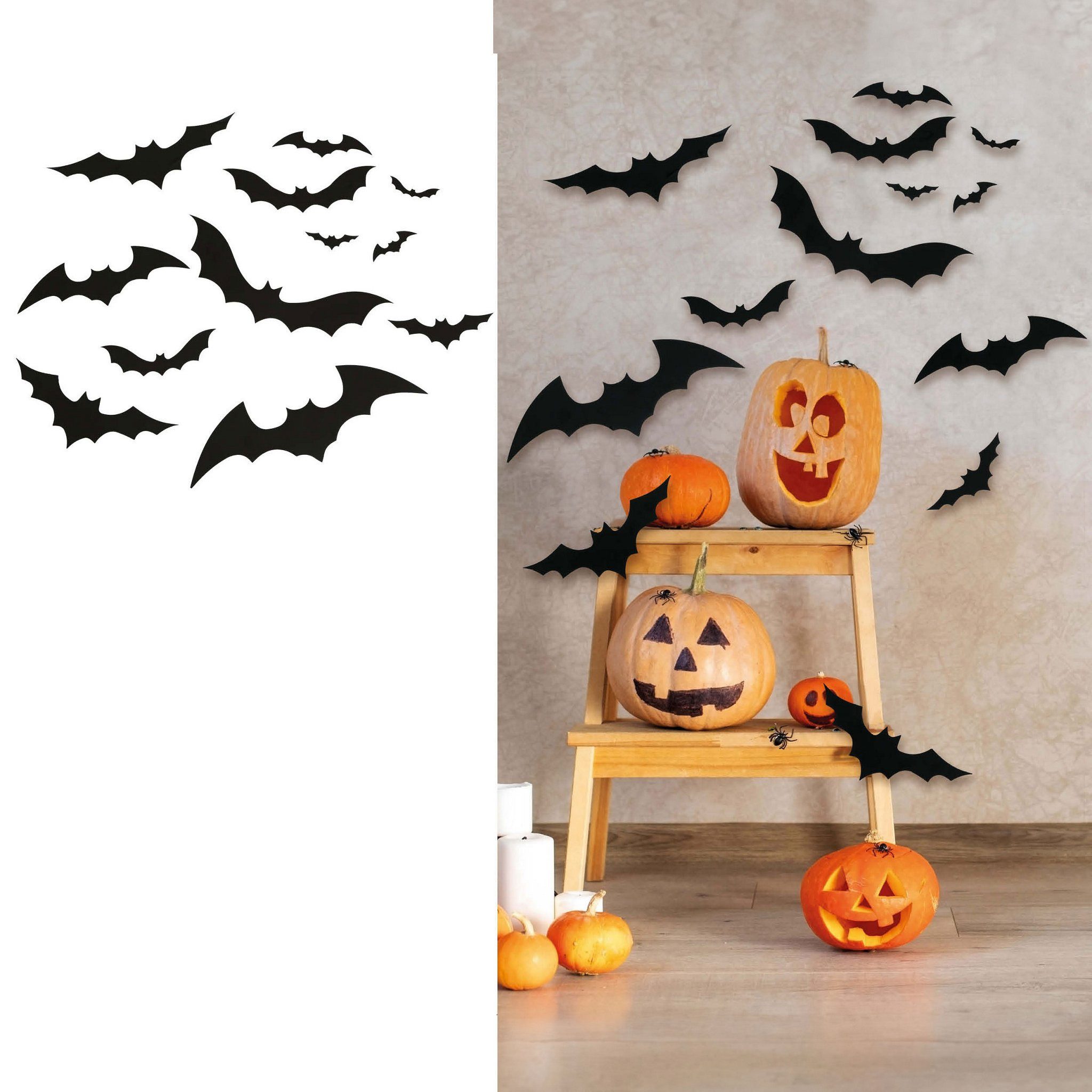 Metamorph Dekoobjekt Fledermaus Silhouetten - Halloween Deko Indoor, Halloween Deko Indoor