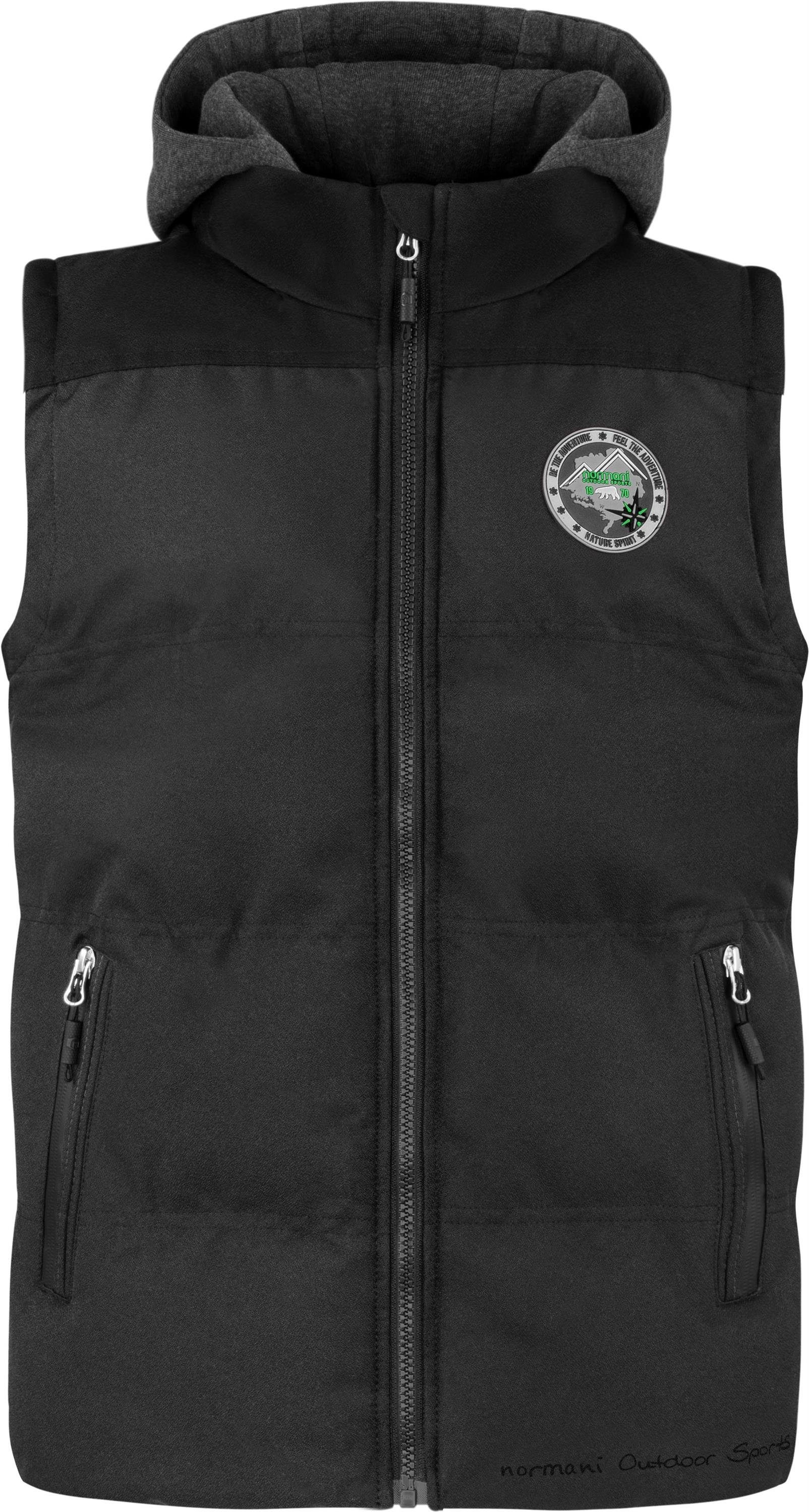 normani Steppweste Kinder Weste Skien (1-tlg) Unisex Wattierte Winterweste - winddichter Bodywarmer Weste mit Kapuze