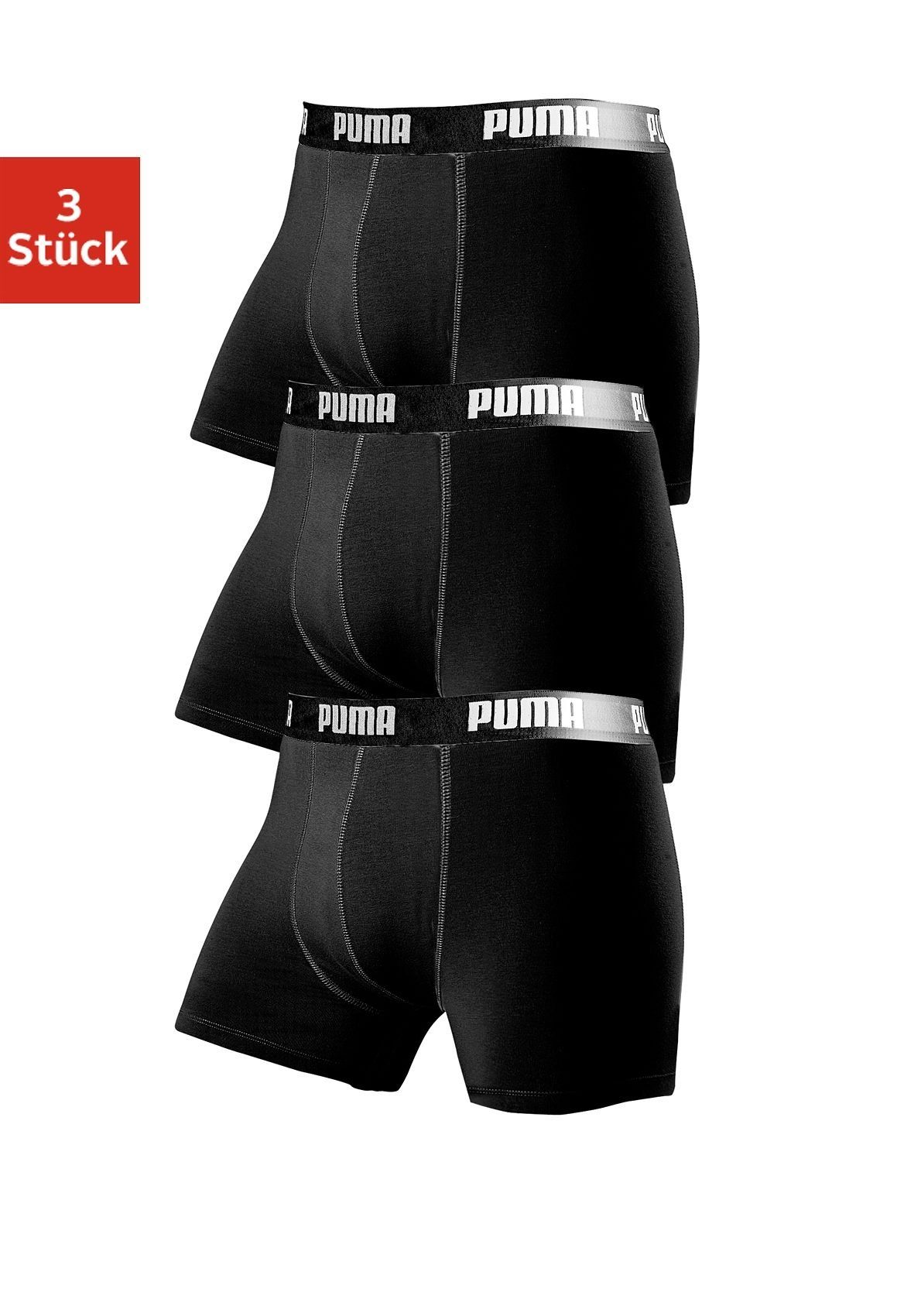 PUMA Boxer (Packung, 3-St) mit Marken-Logo im Bund