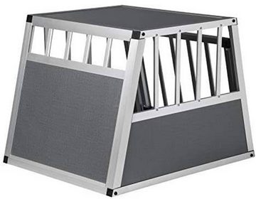 EUGAD Tiertransportbox, Hundetransportbox Alu Hundebox 69x54x50 cm