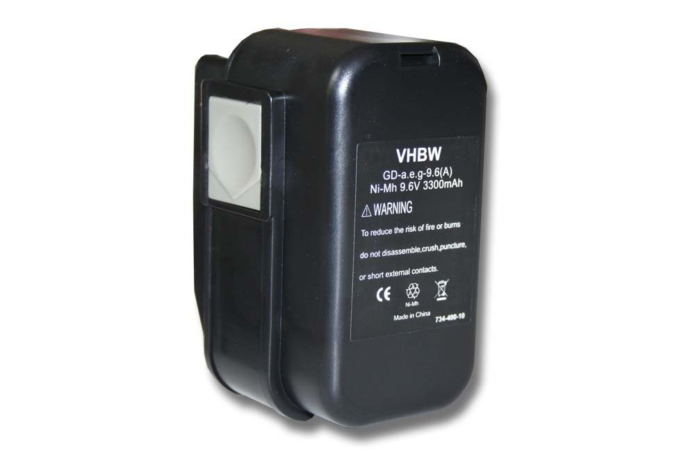 vhbw kompatibel mit AEG P9.6, BS2E 9.6T Akku NiMH 3300 mAh (9,6 V)