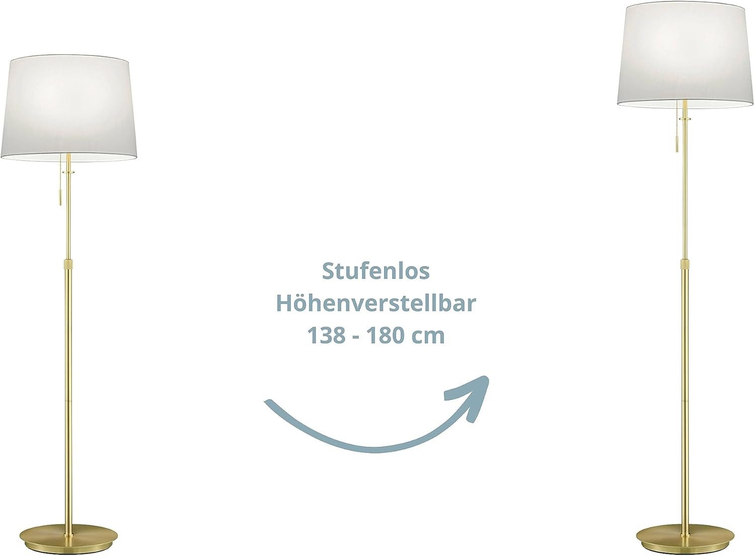 lightling Stehlampe Liam, ohne Leuchtmittel, höhenverstellbar, mit Zugschalter, getrennt schaltbar