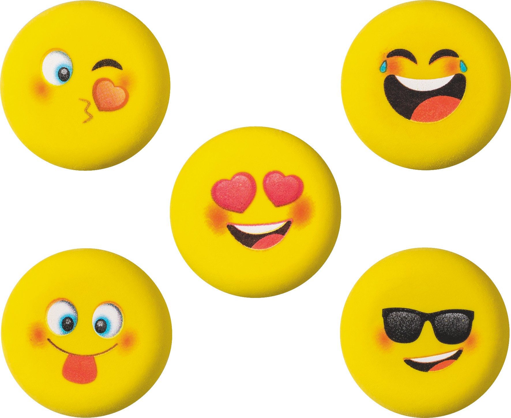Baier & Schneider Radiergummi Radiergummi Happy 6 Stück Set für Bleistifte, geeignet für Bleistifte