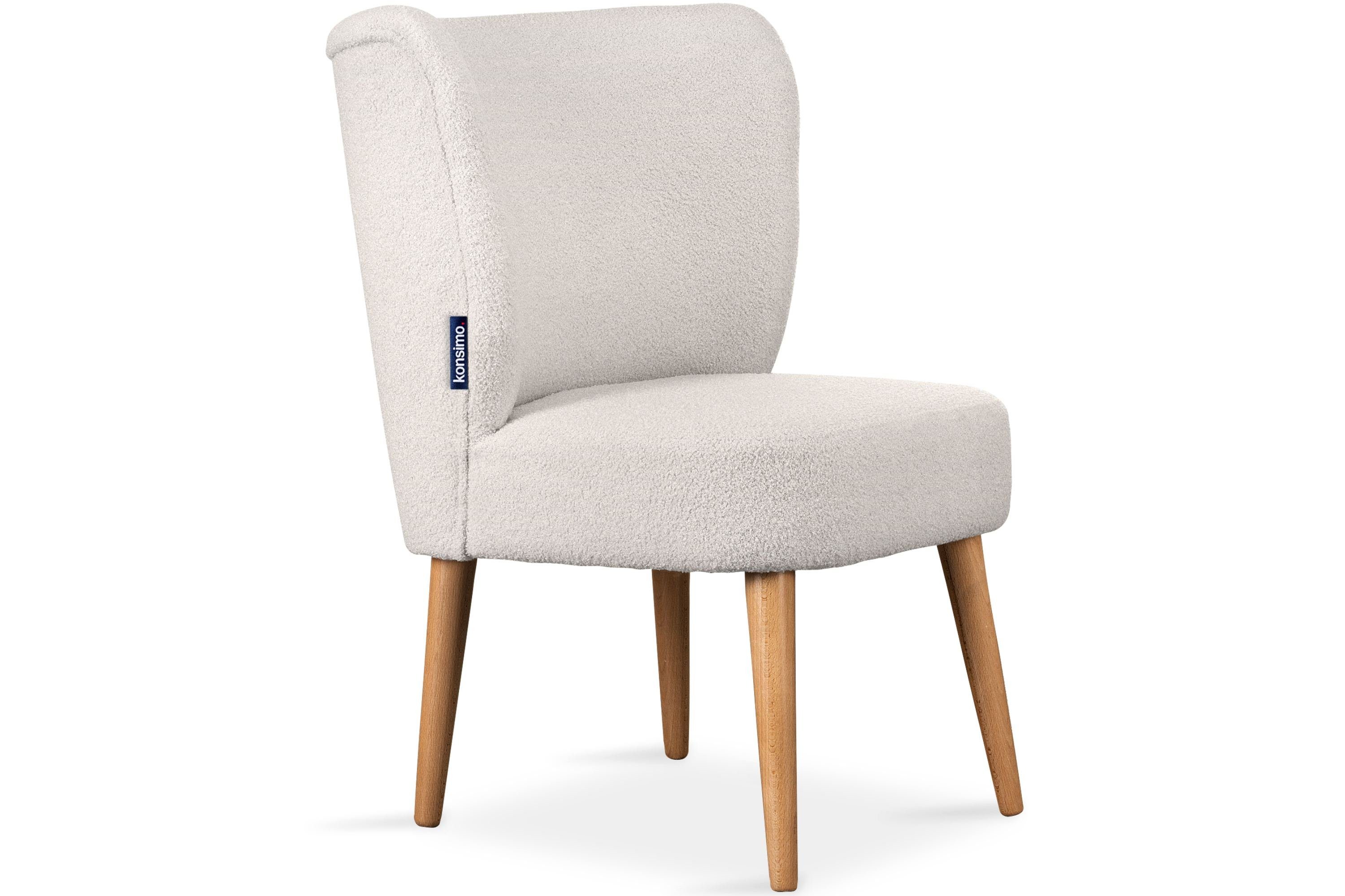 KONSIMO® Sessel APPA (1-St), auf hohen Beinen aus Buchenholz gebeizter Eiche